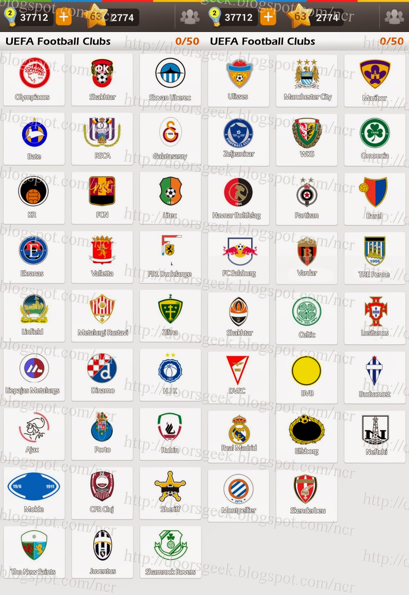 Logo Game: Guess the Brand [Bonus] UEFA Football Clubs ~ Doors Geek